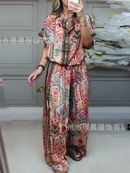 New Fashion Off-shoulder Short-sleeve Top Casual Pants Two-piece Sports Suit Spring Summer Elegant White Suits Outfits Clothing