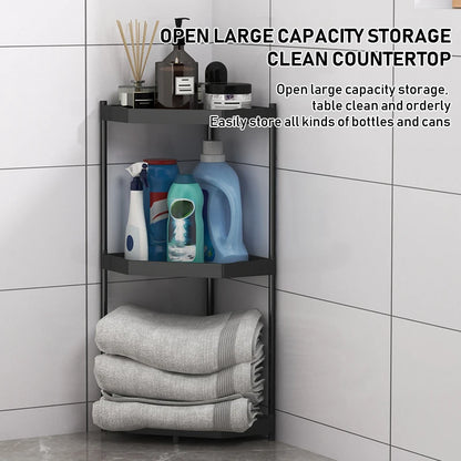 1PC Rust-Proof Corner Shower Triangle Rack 2/3 Tier Bathroom Organizer Shampoo Storage Shelf with Hooks for Bathroom Storage