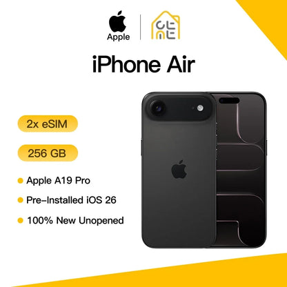 Apple iPhone Air Original Unlocked A19 Pro Chip 6.5" Super Retina XDR OLED 48MP Dual Camera 5G Global Version IP68 iOS 2*eSIM