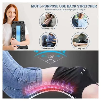 Home back and waist stretching equipment, yoga fitness back traction and back stretcher, waist stretching massager