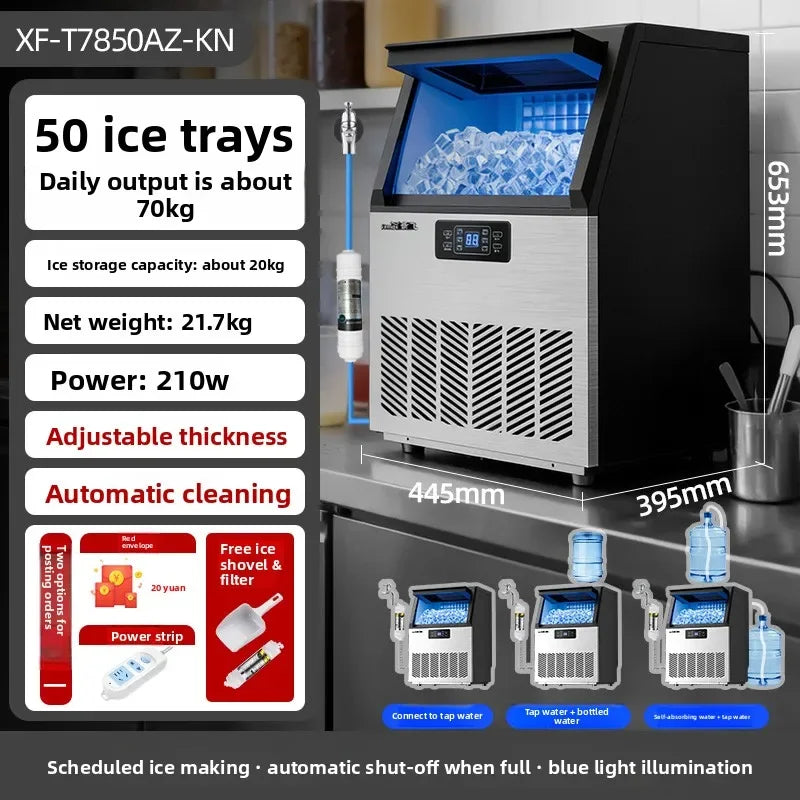 220V Frestec Commercial Ice Maker Large Capacity Automatic Square Ice Machine for Bubble Tea Shop LYH