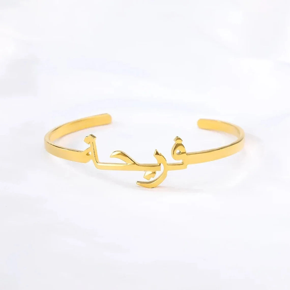 Personalized Name Bracelet for Women Men Custom Jewelry Stainless Steel Customized Bangle Gold Color Arabic Name Birthday Gifts