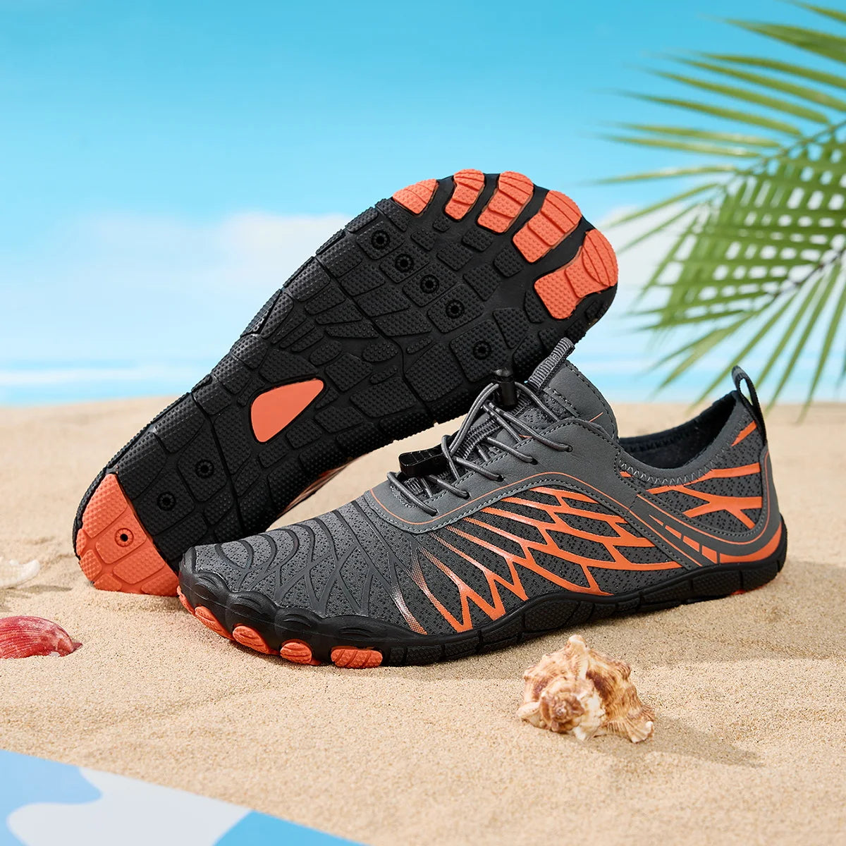 Women Men Aqua Shoes Beach Barefoot Water Sneakers Unisex Lightweight Quick Dry Outdoor Upstream Wading Swimming Fishing Shoe