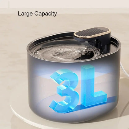 3L Automatic Cat Water Fountain™ with Auto Sensor, USB Plug & Large Capacity – Electric Pet Water Dispenser, Grey, White & Dark Blue | FlipStylez LLC®