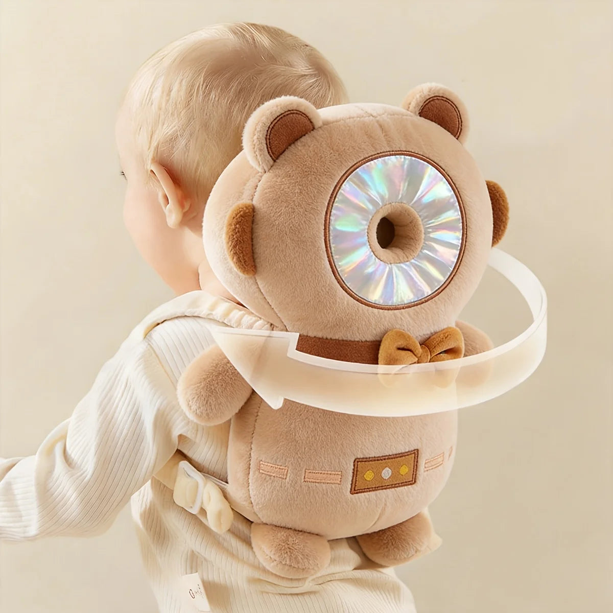 1pc Baby Head Protector Pillow - Protective Backpack, Anti-Fall Head Pillow, Adjustable Baby Head Protection Pad, Comfortable, Cute Cartoon Design, Suitable for Baby Walking and Crawling