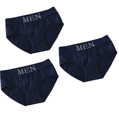 3Pcs/lot Men's Briefs Underwear Sexy Man Panties MEN Letter Underpants Breathable Comfortable Male Bikini Shorts Black Blue Red