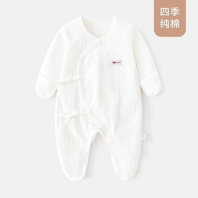 Hand-Wrapped Foot Onesie Baby Cotton Butterfly Clothes Newborn Clothes Newborn Baby Monk Clothes Ha Yi Climbing Clothes
