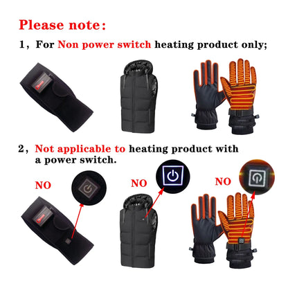 Smart batteries 7.4V 3400mAh 18650 for Heated Clothing, Heated Vest,Gloves,Electric Heating Belt heated insole shoes
