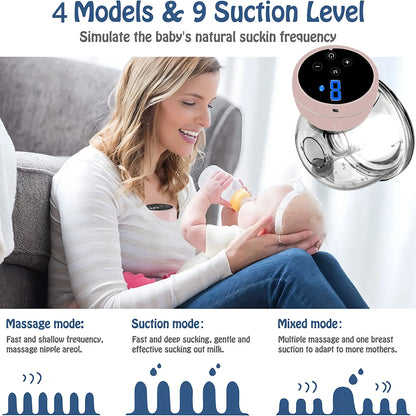 Smart Wearable Breast Pump - Household Electric Comfort Milk Collector with LED Display for Nursing Moms Electric Breast Pump