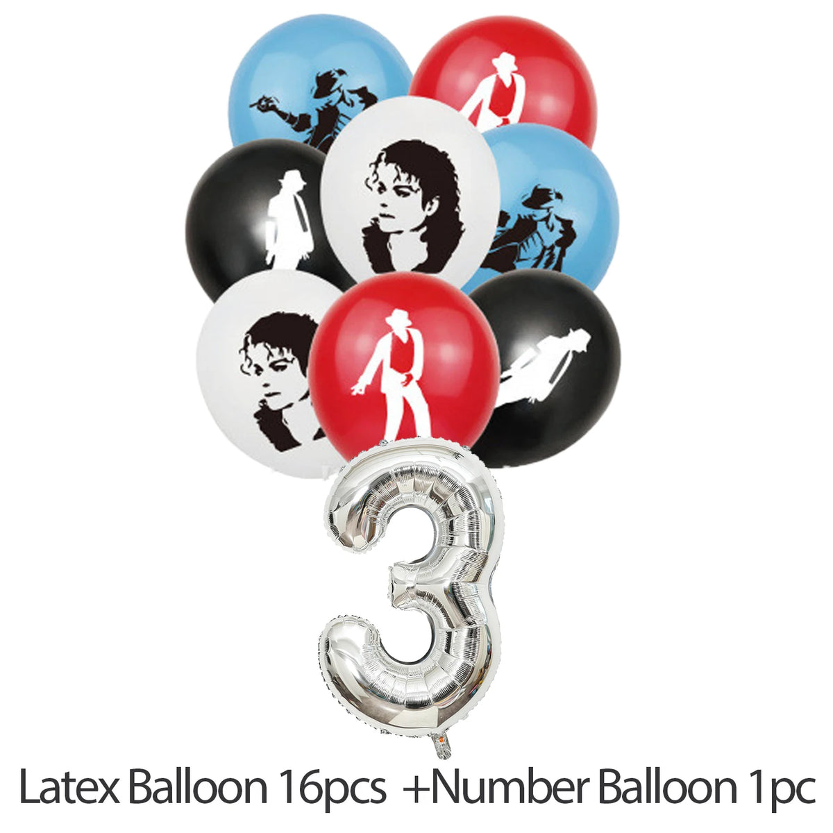 Michael Jacksons Birthday Party Decorations Fans Party Supplies Cake Topper Balloons Background Photo Studio Photography Props