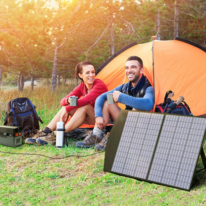 18V100W Portable Solar Charger Solar Charging Panel, Solar Folding Pack