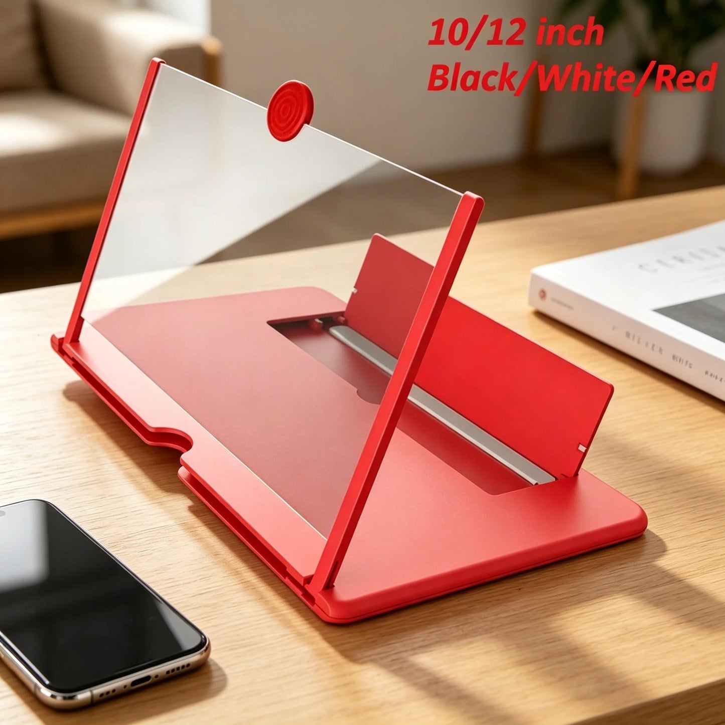10/12 inch HD Mobile Phone Screen Amplifier Universal Anti-Blue Light Eye Protection Phone Magnifying Glass for Video Game Movie