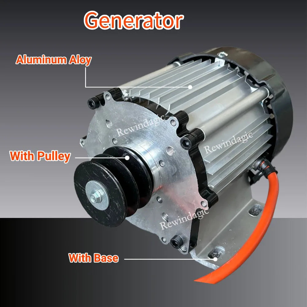 High Efficiency 5000W 10KW 20KW 220V Alternator Permanent Magnet Generator With Variable Frenquency Drive Motor Household Load