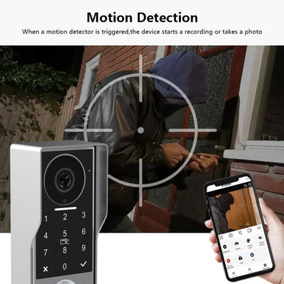 Anjielo 2-Wire TUYA Smart Video Intercom Doorbell Wired 1080P Waterproof Camera WIFI 7/10inch IPS Touch Screen Support IP CCTV