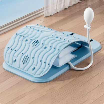 Lower Back Massager Stretcher Adjustable Manual Airbag Lumbar Tractor Ergonomic Lumbar Support Board Ergonomic Lumbar Support Board Comfortable Acupressure Points Ergonomic Design