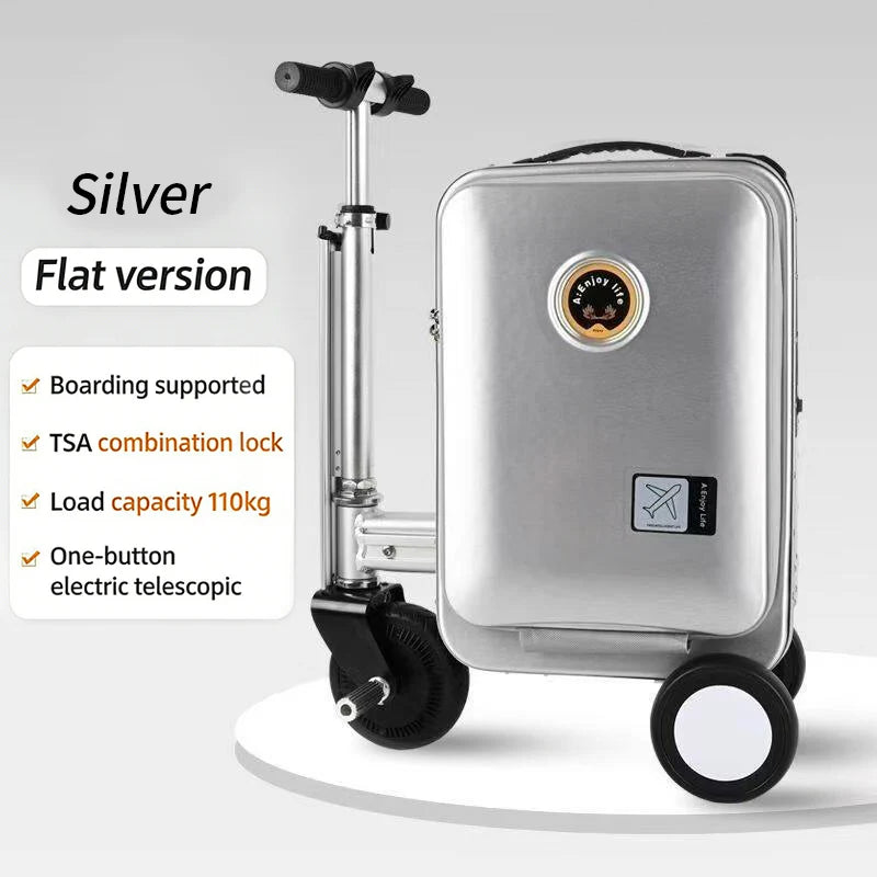 Electric Luggage with Smart Reverse and Forward Function for Walking, Riding, Traveling Trolley Case with Electric Driving