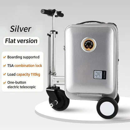 Electric Luggage with Smart Reverse and Forward Function for Walking, Riding, Traveling Trolley Case with Electric Driving