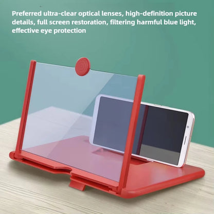 Phone Screen Magnifier 3D HD Tabletop Enlarger Cell Phone Magnifier for Seniors Video Watching Movie Night Home Travel Break