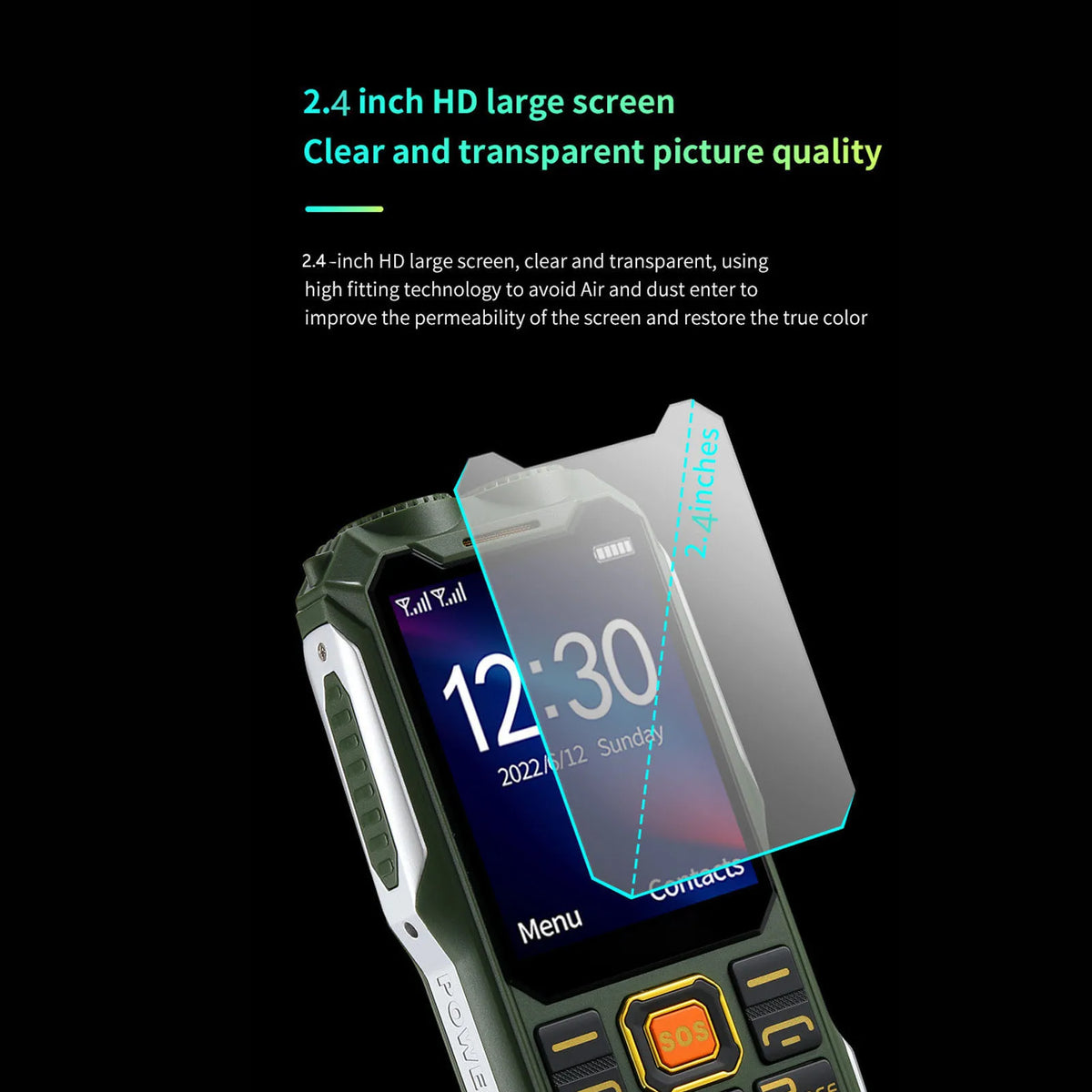 Senior Cellphone 2G 2.6in  16800mAh High Volume Elderly Mobile Phone With Charging Line for Calling 2G Senior Cellphone