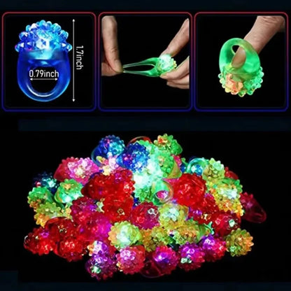 LED Glowing Rings LED Light Up Luminous Rings Party Favor Toys Flash Glow In The Dark Party Supplies