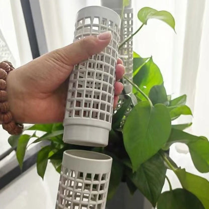 6pcs White Modular Vertical Plant Columns - Interlocking Panels for /Outdoor Climbing Vines, Herbs, Ivy,Clematis - Easy Assembly