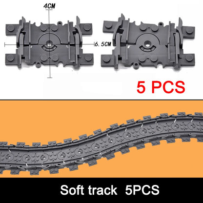NEW City Trains Flexible Tracks Soft Straight Curved Rails Switch Building Block Creative Models Railways Toys For Kids Gifts
