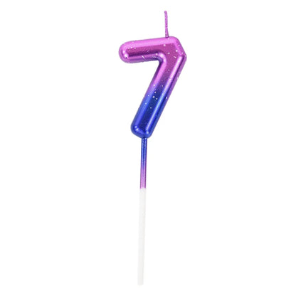Gradient Cake Candles 0-9 Number Cake Topper Ins Birthday Cakes Toppers Birthdays Party Cupcake Decoration DIY Baking Supplies