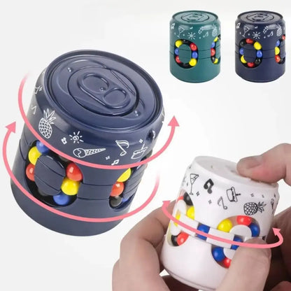 Funny Plastics Soda Can Fidget Toy Rotating Ball Finger Gyro Finger Spinner Gyro 3D Can 's Cube Toys