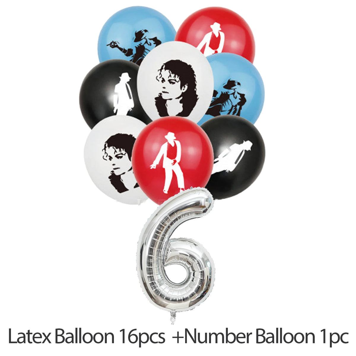 Michael Jacksons Birthday Party Decorations Fans Party Supplies Cake Topper Balloons Background Photo Studio Photography Props