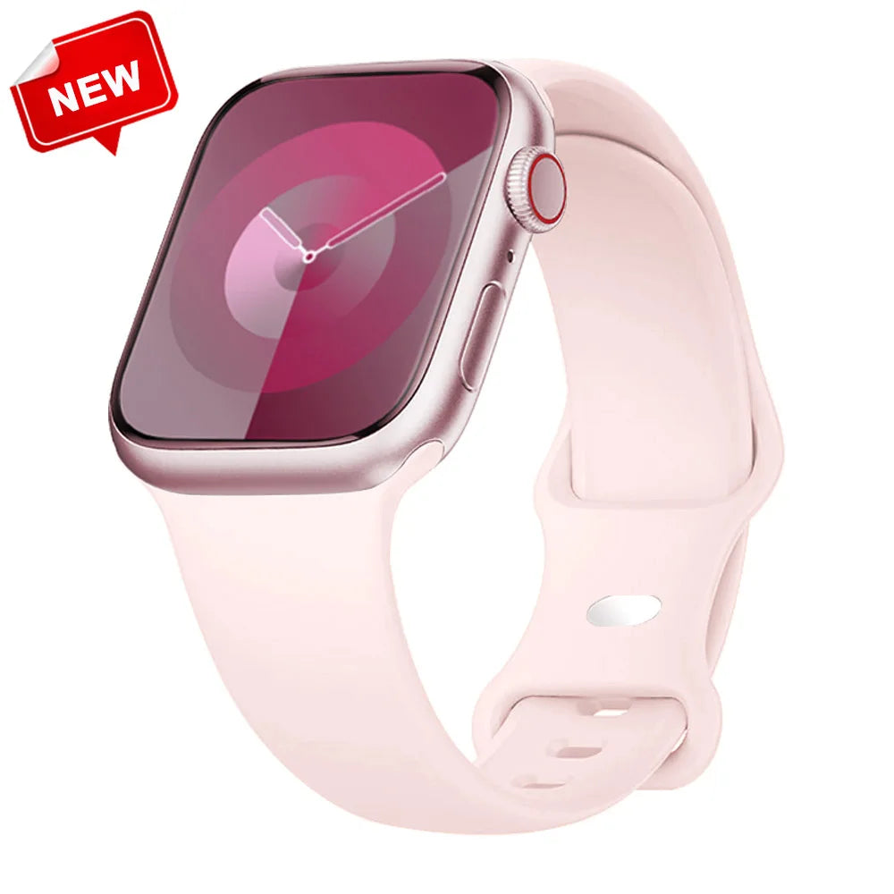 Silicone Watch Strap for Apple Watch, Replacement Bracelet Correa, 40/41/42/44/45/46/49mm, Compatible iWatch Series SE 7 8 9 10 11 Ultra 2 Ultra 3