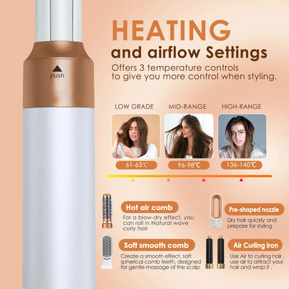 Professional 5 in 1 Hair Dryer Hot Air Comb Curler For Dyso Airwrap Hair Dryer Styling Tool Hair Straightener Hairdressing Tool
