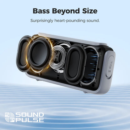 Tronsmart Trip 2 Speaker Wireless Bluetooth Portable Speaker with Enhanced Bass, IPX7 Waterproof, 20H Playtime,for Camping, Outdoor