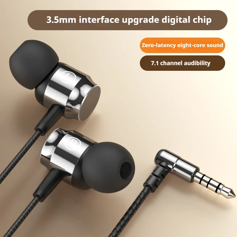 Metal Design Type C&3.5mm Wired Gamer Earphones 9D Stereo Sound Headsets Magnetic In-Ear Headphones For Samsung Handfree HD Call