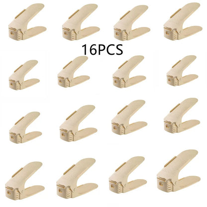 Durable Adjustable Shoe Organizer Footwear Support Slot Space Saving Cabinet Closet Stand Shoes Storage Rack Shoebox