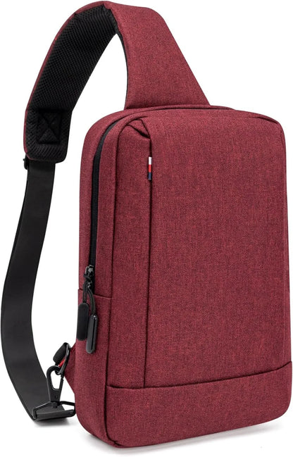Sling Bag Crossbody Bags Men with USB Charging Port Small Messenger Bag Cross Body Shoulder Bag Sling Backpack Women