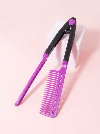 Straight hair brush, V-shaped straightener, straighten hair, suitable for hair salons, special for real hair wigs