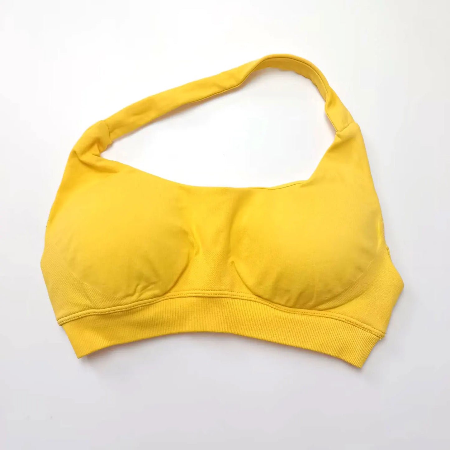 NCLAGEN Sports Bra Women Sportswear Seamless Halter Top High Support Push-up Open Back Gym Wear Fitness Yoga Workout Underwear