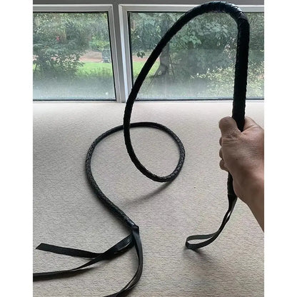 1Pcs Paddles Horse Whip With Handle Leather Equestrian Training Pointer 1.8m Portable Racing Riding Crop for Horse Training