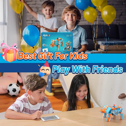 Apitor Robot S 10-in-1 Coding Robot Kit APP/Remote Control Programmable Building Blocks STEM Educational Toy Gift for Kids 8-12