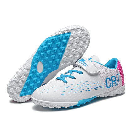 New Children Football Boots Outdoor Trainers Soccer Shoes for Kids Boys Girls Hook Loop Football Cleats Futsal Sneakers 28-39