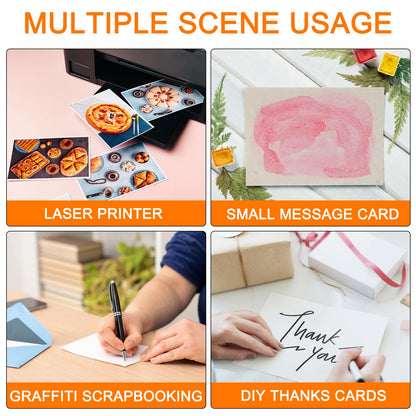 50/100Pcs Business Card Stock Blank Business Cards for Laser Printer Small Message Card Graffiti Scrapbooking DIY Thanks