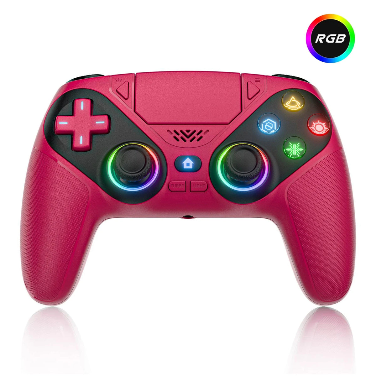 Controller for Playstation 5/PS5/PS5 Pro/Slim/PC,Wireless Gamepads RGB Joystick Turbo/Marco Program Dual Vibrate Game Controle