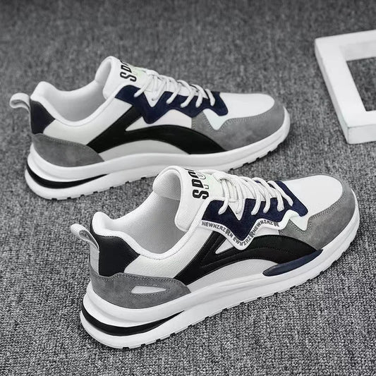 Men's Low-Top Laced Training Sneakers, Suitable for Outdoor Workouts, Anti-Slip Comfortable Hiking Shoes