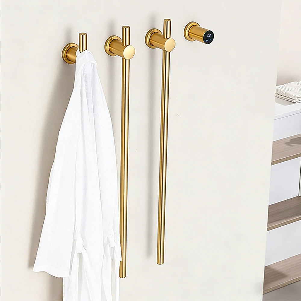 Modern Electric Heated Towel Rack Wall Mounted Bathroom Towel Warmer Heated Towel Rail Heater 3Bars Stainless Steel 220V/110V