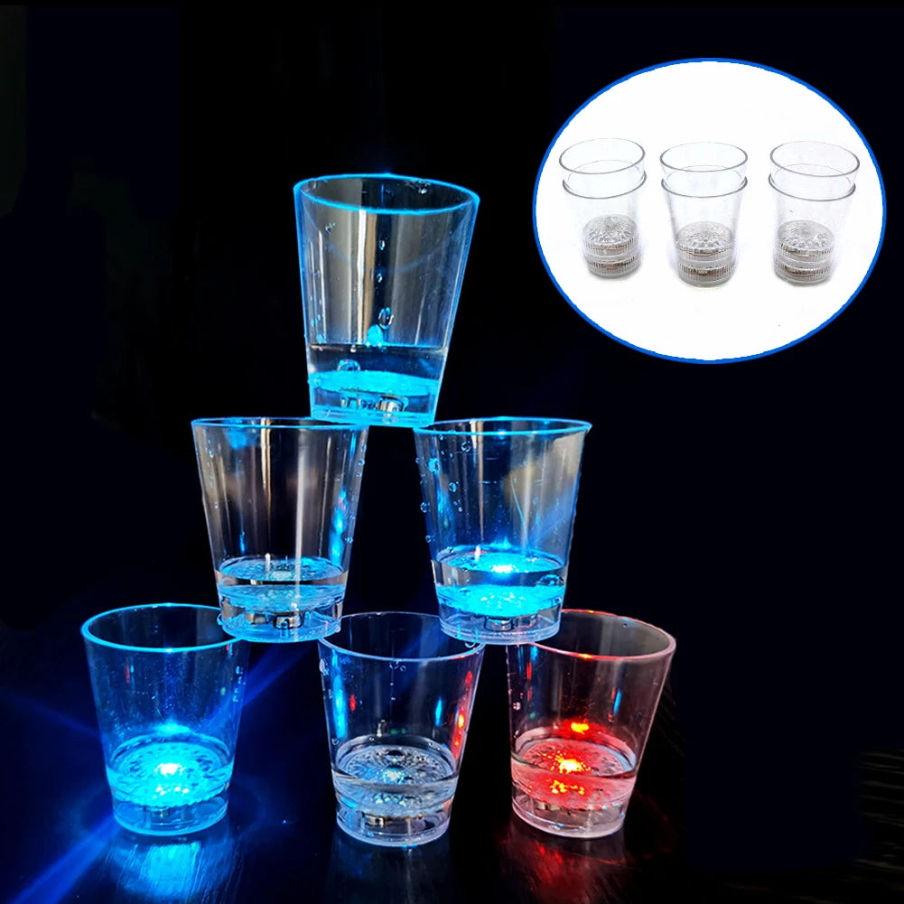 Led Cup Colorful Wine Glass Bar Drink Party Color Changing Cup Luminous Beer Mug Liquid Water Induction Flashing Glass For Vodka