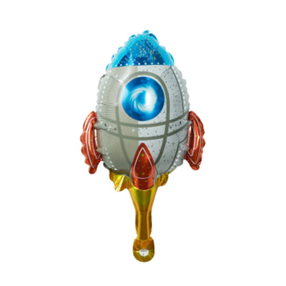 10pcs mini Outer Space Theme Foil Balloons Astronaut Rockets Balloon Helium Globos For Birthday Party Decor Baby Kids Toys Gift