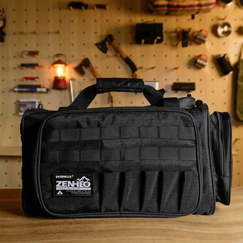 Outdoor Style Camping Picnic Bag, Field Tableware Storage, Tactical Wind Compartment, Sundries, Multi-functional Portable Should