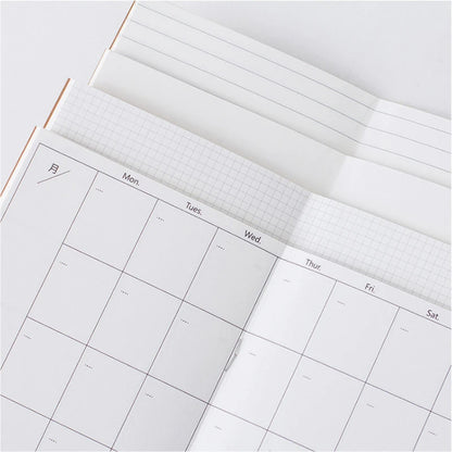 15Sheets Carft Refill Spiral Binder Inner Page Line Blank Craft Grid Inside Paper Stationery