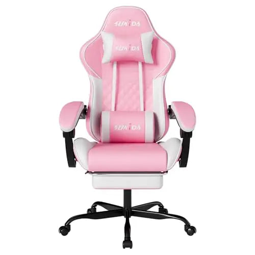 Ergonomic Video Gamer Chairs Gaming Computer Chairs Gamer Chairs for Adults Massage Lumbar Support Swivel Height