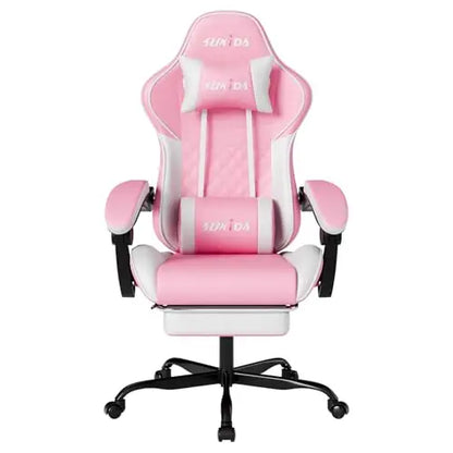 Ergonomic Video Gamer Chairs Gaming Computer Chairs Gamer Chairs for Adults Massage Lumbar Support Swivel Height